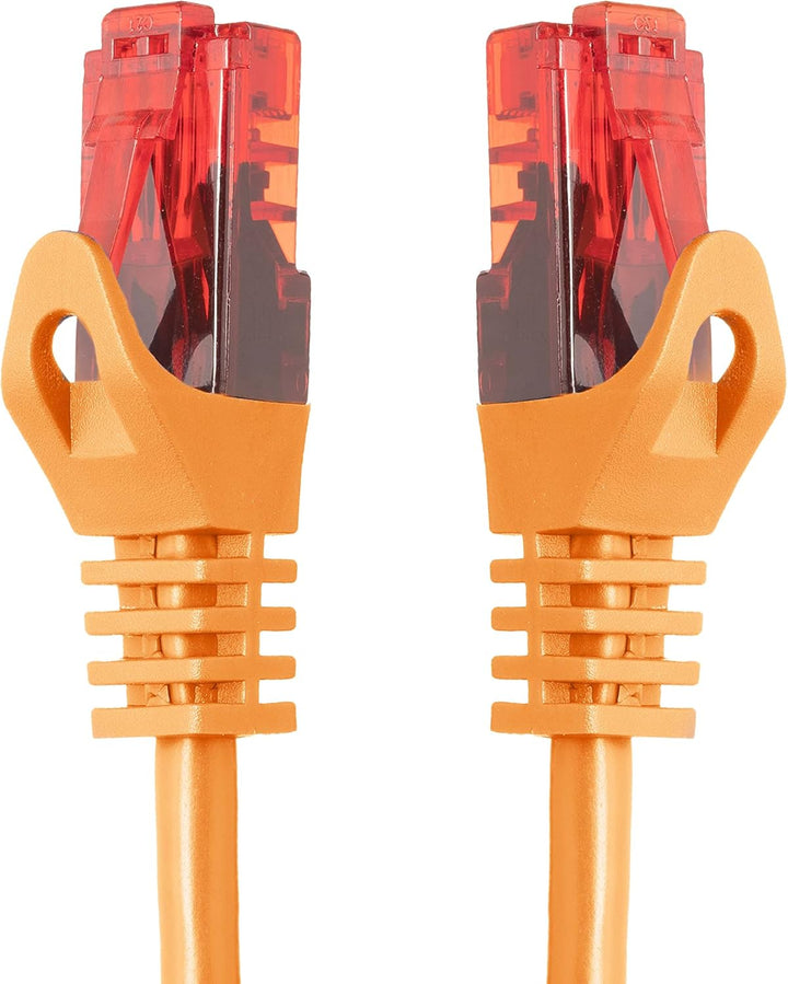 BIGtec - 10 Stück - 10m Gigabit Netzwerkkabel Patchkabel Ethernet LAN DSL Patch Kabel orange (2x RJ-