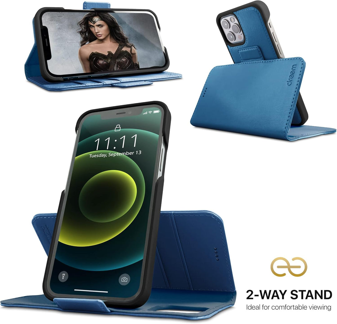 Dreem Fibonacci 2in1 Handyhülle Flipcase für iPhone 12 & 12 Pro | Magnetisches iPhone Case | TPU Etu