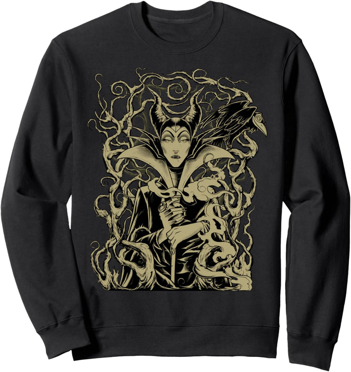 Disney Sleeping Beauty Maleficent In Thorns Portrait Sketch Sweatshirt