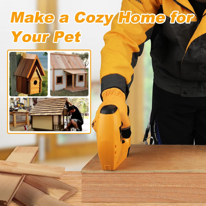 Hoteche Elektrotacker 220V 45W - Elektrischer Nagler mit 30/min Schlagfrequenz - Inkl. 400pcs 10mm U