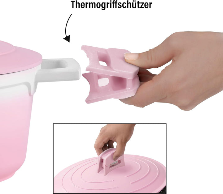 STONELINE Cocotte Bräter mit Deckel Induktion 32 cm, 6,6 L, Aluguss Topf beschichtet mit echten Stei