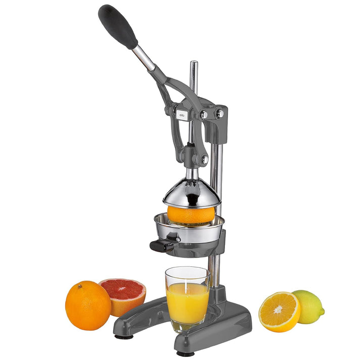 Cilio AMALFI Saftpresse Manuell | rostfreier Edelstahl | Cool Grey | Zitruspresse Handpresse für 25%