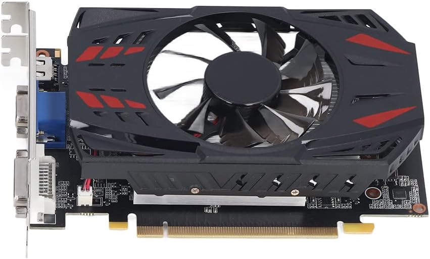 Goshyda GTX550TI Gaming-Grafikkarte, 2 GB GDDR5 128BIT 4K HDR, Tragbarer Dual-Lüfter, Geräuscharm, D