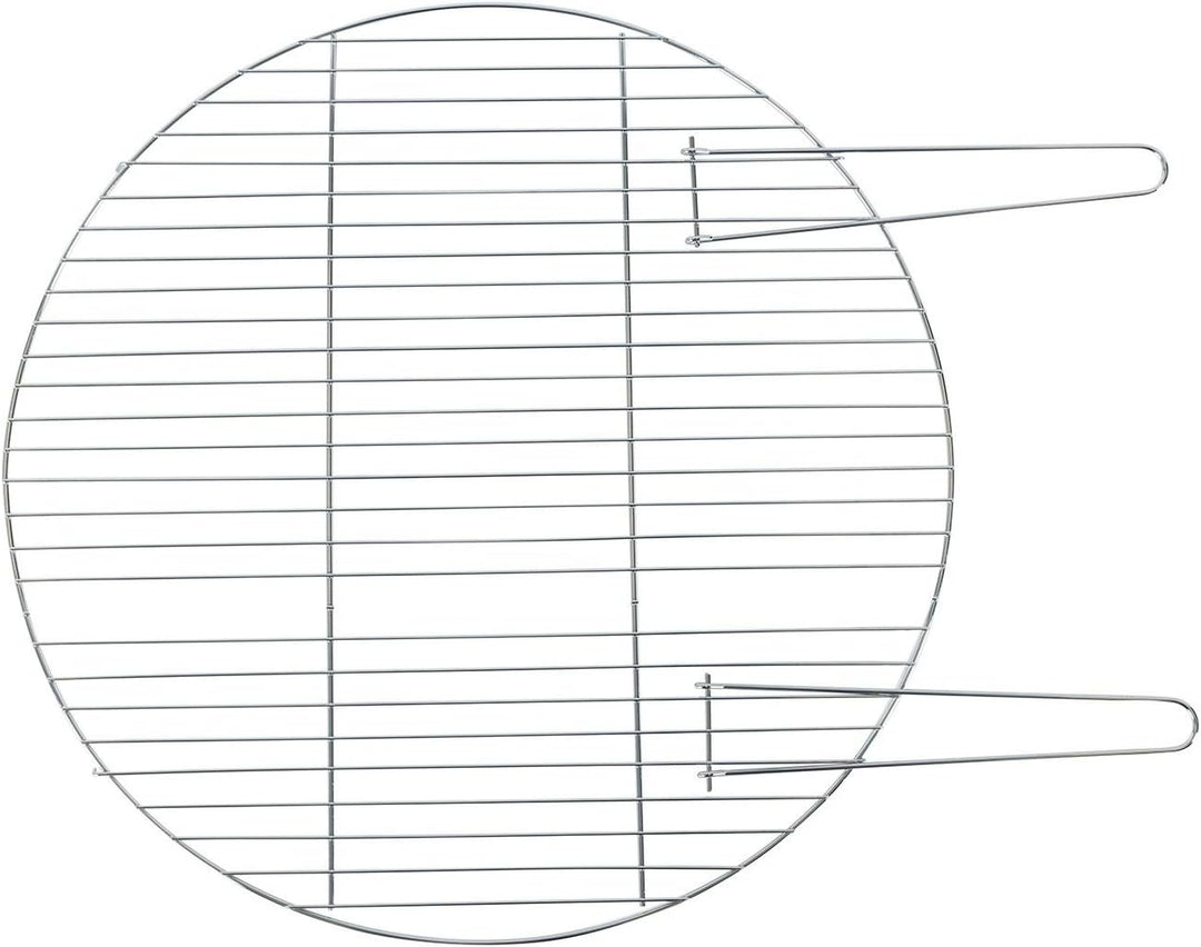 Homescapes abnehmbarer Grillrost mit Handgriffen, für Feuerschalen, 60cm Durchmesser Silber