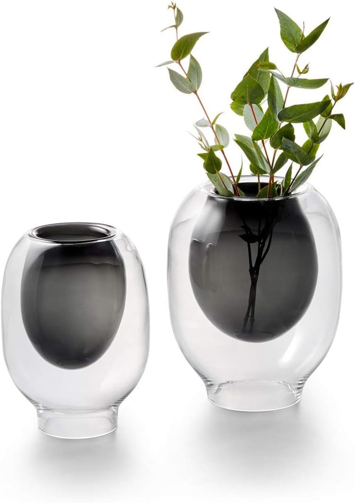 Philippi - Louisa Vase S - 19 cm (h) 14 x 14 x 19 cm Transparent / Schwarz, 14 x 14 x 19 cm Transpar