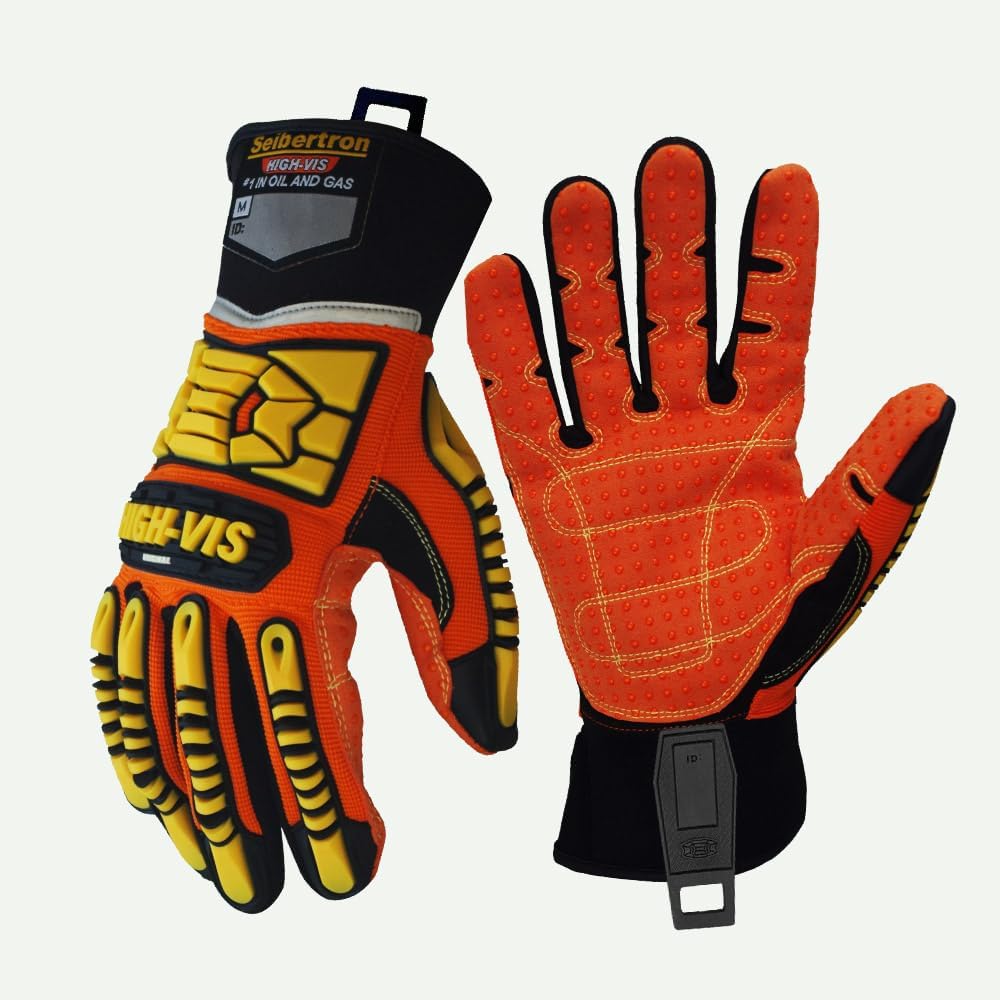Seibertron High-Vis SDX2 Resistant Reducing Anti-Impact Mechanics Heavy Duty Safety Rescue Gloves CE