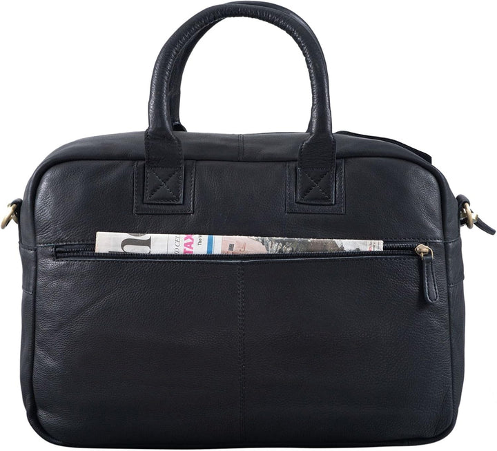 STILORD 'Carlo' Grosse Umhängetasche Leder Lehrertasche Aktentasche Schultertasche Reise Beruf Freiz