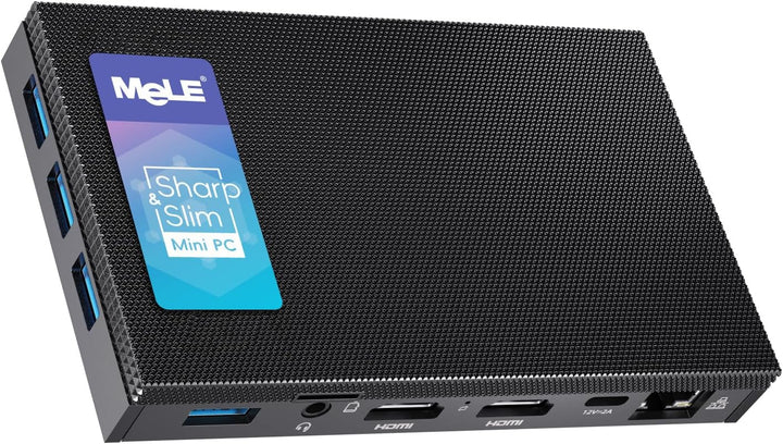 MeLE Quieter2Q Lüfterlos Mini PC Windows 11 Pro Celeron J4125 4GB 64GB Mini PC Quad Core Mini Deskto
