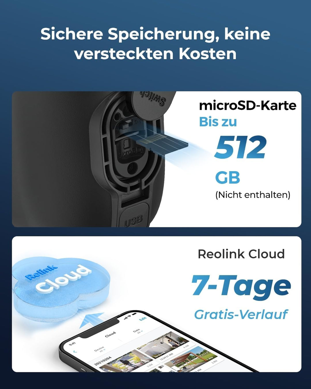 Reolink Solar Überwachungskamera Aussen Akku WLAN, 2K 4MP Farbnachtsicht, Personen/Fahrzeugerkennung