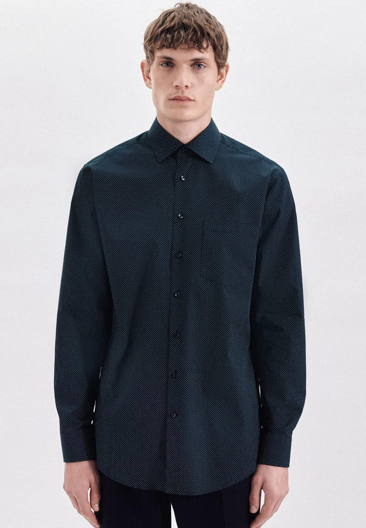 Seidensticker Herren Men Regular Longsleeve Cotton Business Shirt 39 Dunkelblau(153750), 39 Dunkelbl