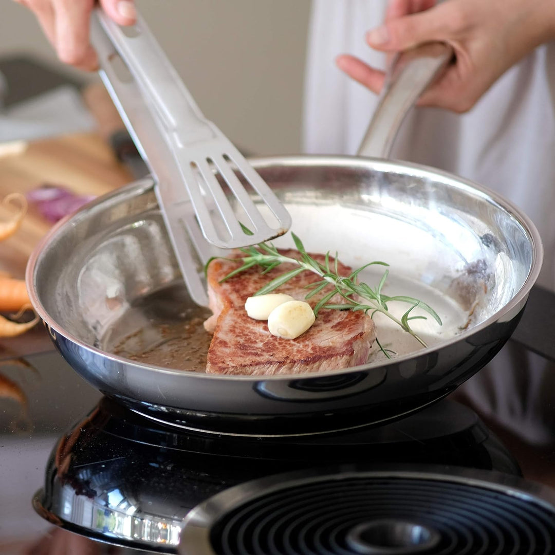 Mäser Serie Tavos Bratpfanne 28 cm, Induktionspfanne für alle Herdarten, unbeschichtet, spülmaschine