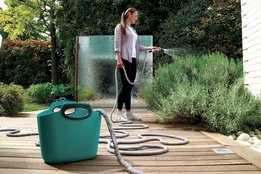 G.F. Aquapop Bewässerungsschlauch 30 Meter, ausziehbar, für Garten, Vasen, Balkon, Terrassen und Ver