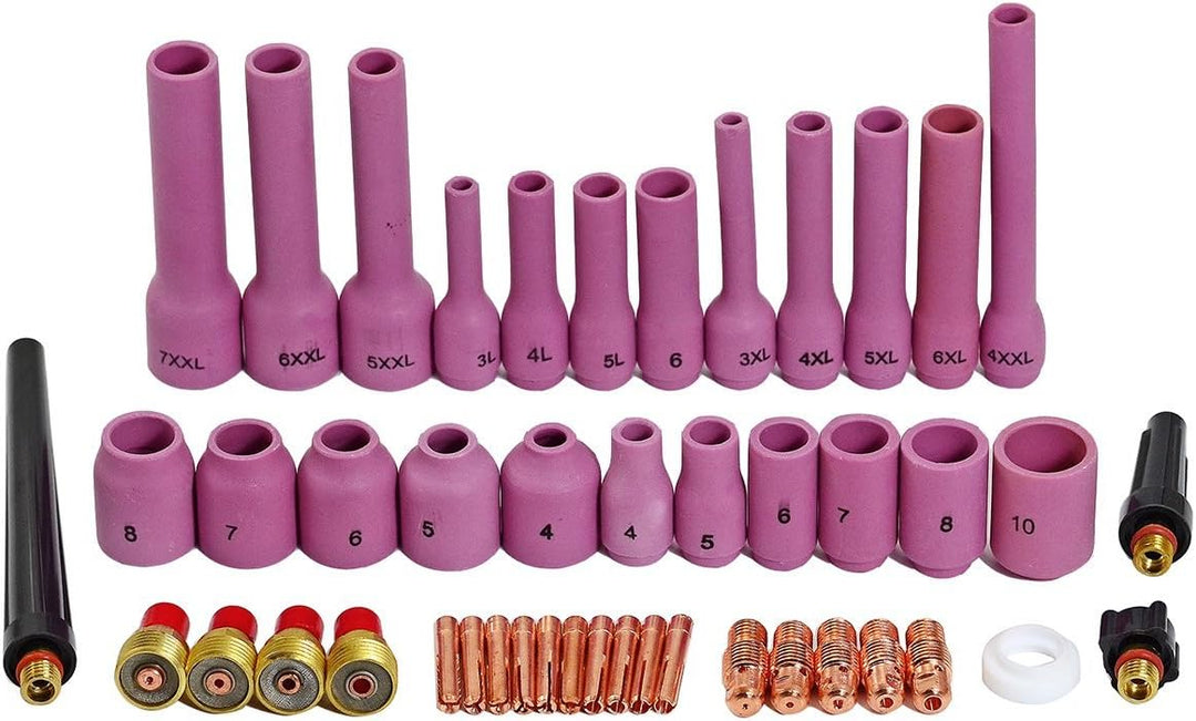 RIVERWELD WIG-Aluminiumoxid-Düse 13N08 4# 796F70 3# 796F74 3# 53N59 5# 53N59XXL 5# Gaslinse 45V43 Ø1