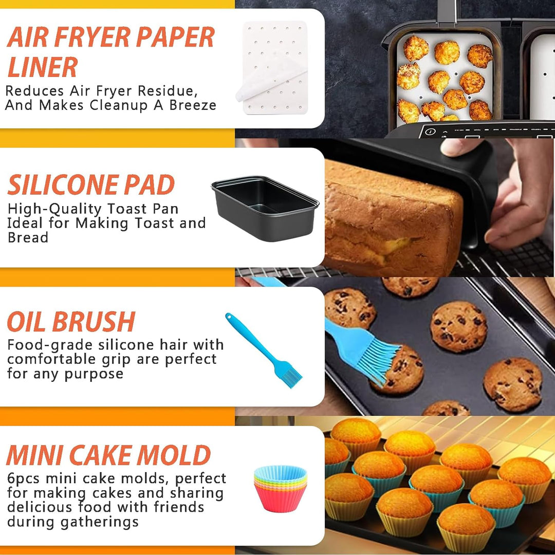 Heissluftfritteusen Zubehör für Ninja Foodi AF400EU, AF300EU, Emerio, Princess, Innsky, COSORI, Towe