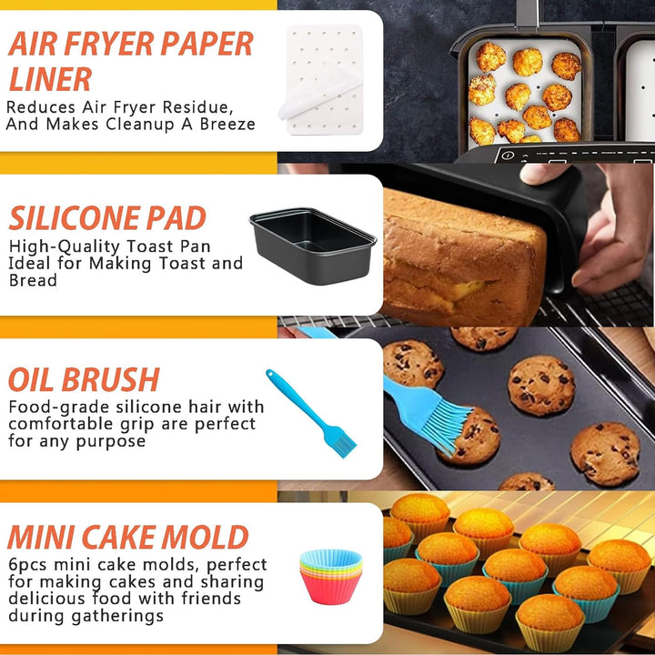 Heissluftfritteusen Zubehör für Ninja Foodi AF400EU, AF300EU, Emerio, Princess, Innsky, COSORI, Towe