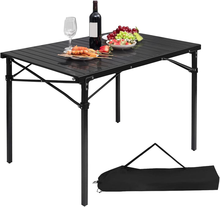 WOLTU Alu Tisch Campingtisch Buffettisch 104x69x70cm(LxBxH) zusammenklappbar und tragbar Reisetisch,