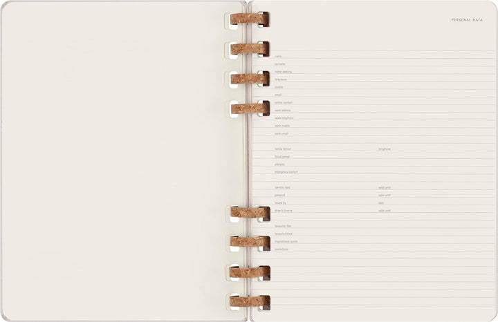 Moleskine Undatierter Monatsplaner, 12-Monats-Spiralplaner mit Festem Einband, Grösse: XL 20 x 25 cm