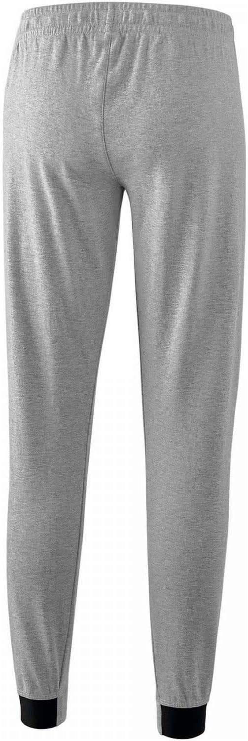 Erima Damen Essential Sweathose 34 Hellgrau Melange/Schwarz, 34 Hellgrau Melange/Schwarz