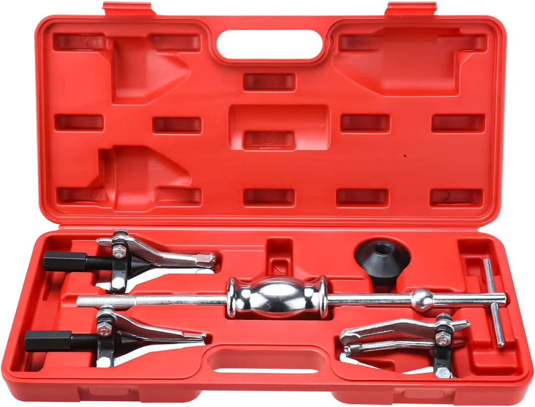 BOOMSTART Getriebeabzieher Set Gleithammer Lager Abzieher Nabenlager Ausbau Satz 3 Backen Innen Auss