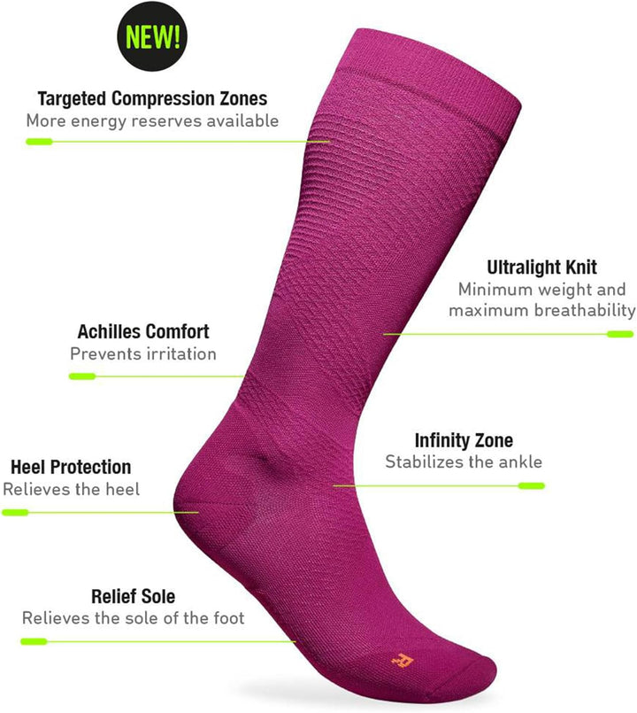 Bauerfeind Laufsocken „Run Ultralight Compression Socks“, 1 Paar sehr dünne Kompressionsstrümpfe für