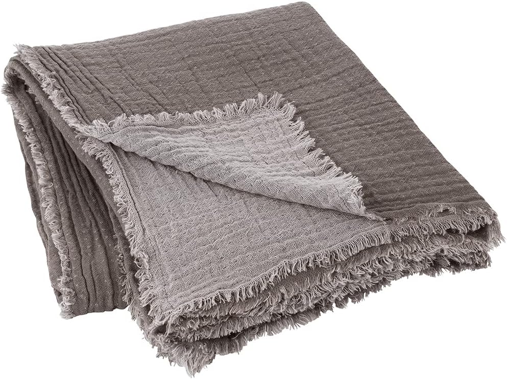 Blomus Decke Double, Wolldecke, Sofadecke, Kuscheldecke, Baumwolle, Fungi, 130 x 200 cm, 66533 Fungi