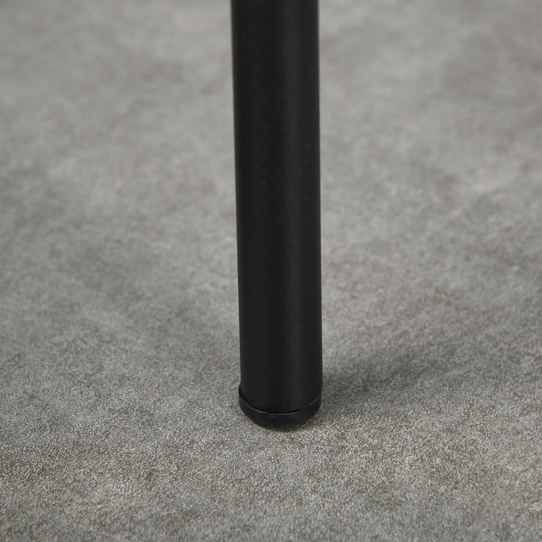 HOMCOM 4er-Set Esszimmerhocker Esszimmerstühle Stapelbar Thekenhocker mit gepolstertem Sitz Rundhock