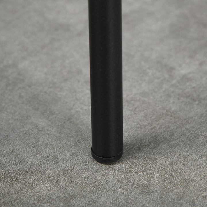 HOMCOM 4er-Set Esszimmerhocker Esszimmerstühle Stapelbar Thekenhocker mit gepolstertem Sitz Rundhock