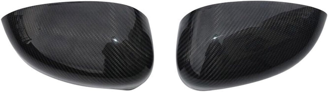 Spiegelkappen Kompatibel mit Fiat 500 2007-2023 Spiegel Blenden Schutz Echt Carbon 2tlg