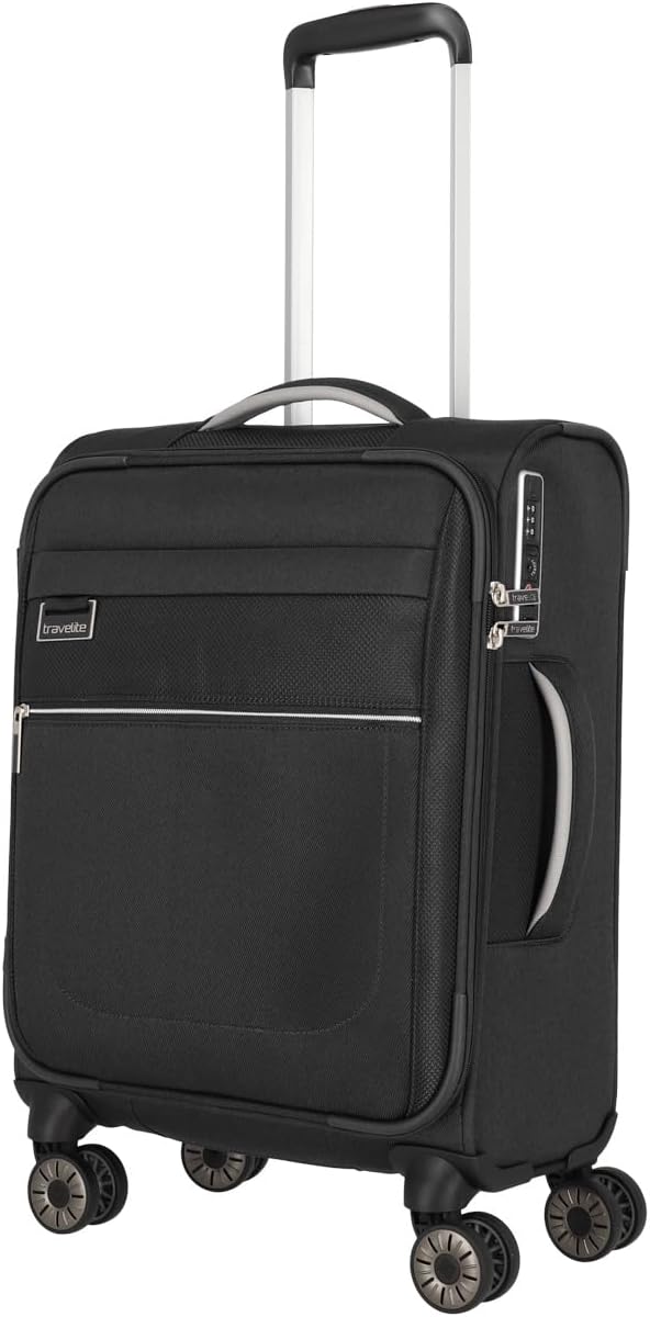TRAVELITE MIIGO 4w Trolley S, Black, Unisex-Erwachsene Gepäck- Koffer, Black, Talla única - 92747