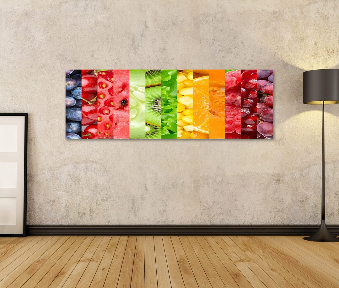 islandburner Bild auf Leinwand Bunte Früchte Und Gemüse Farbliche Zusammenstellung Bilder Wandbilder