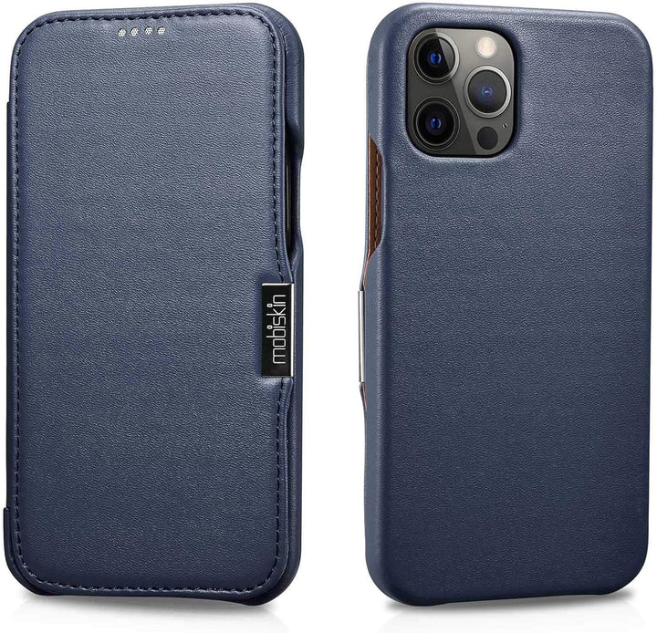 Mobiskin Hülle kompatibel mit Apple iPhone 12 PRO MAX (6,7 Zoll), Handyhülle mit echtem Leder, Case,