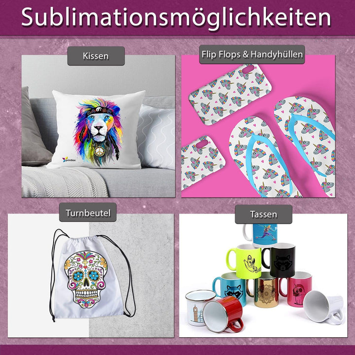 4X 250ml SubliKing® Sublimationstinte (CMYK-Set) für