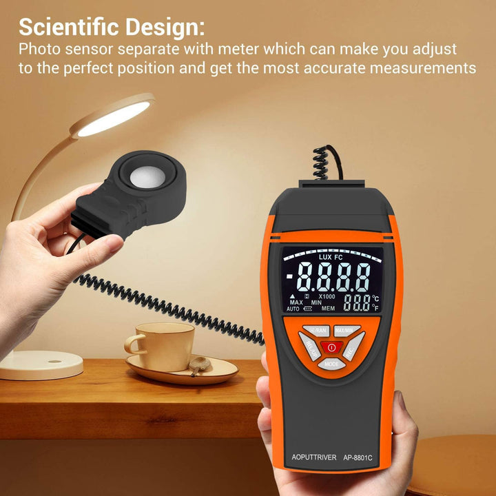 AP-8801C Digital Lux Meter 0.1~400,000Lux Beleuchtungsmessgerät Lux Messgerät Beleuchtungsstärke Lic