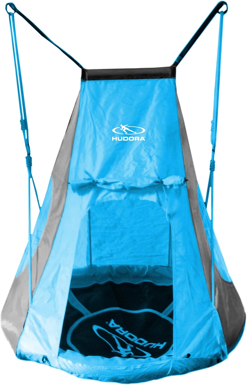 HUDORA Nestschaukel, blau - 100 kg belastbar - 72126 & Zelt für Nestschaukel 90 cm Cosy Castle - Gar