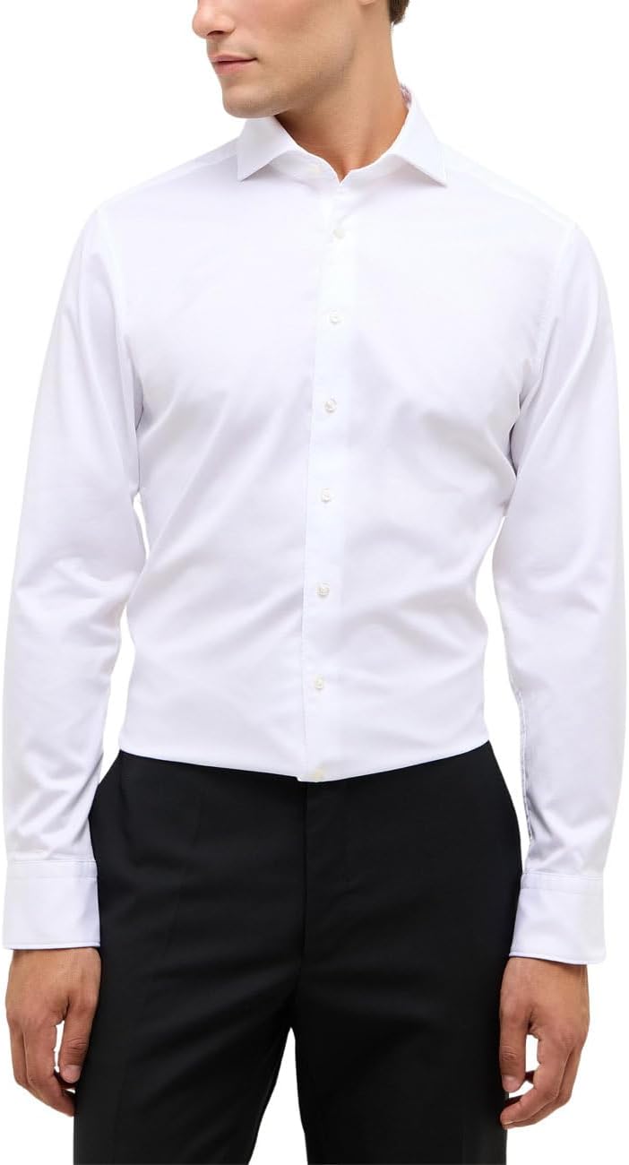eterna Herren Soft Luxury Shirt Slim FIT 1/1 weiss 40_H_1/1