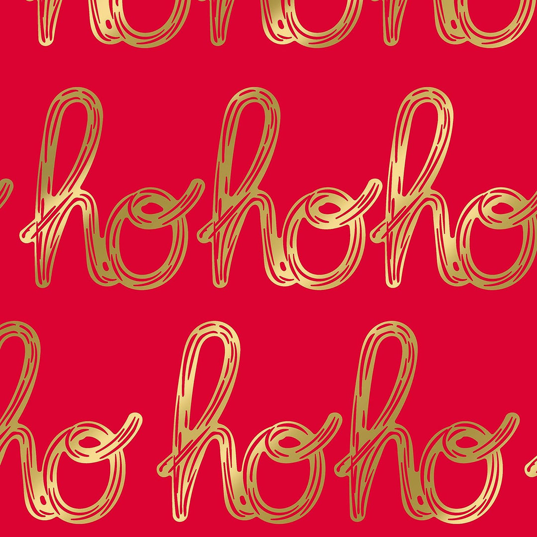 Clairefontaine 202094C - Rolle Geschenkpapier Excellia 80g, 50x0,70m, ideal für Geschenke, Hohoho Ro