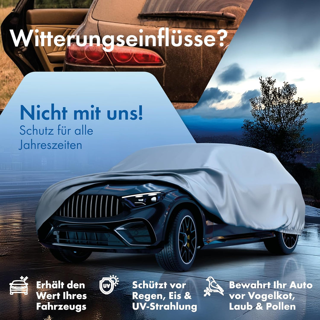 Walser Abdeckplane Auto All Weather Basic, Abdeckplane wasserdicht, 100% wetterfeste Auto Abdeckplan