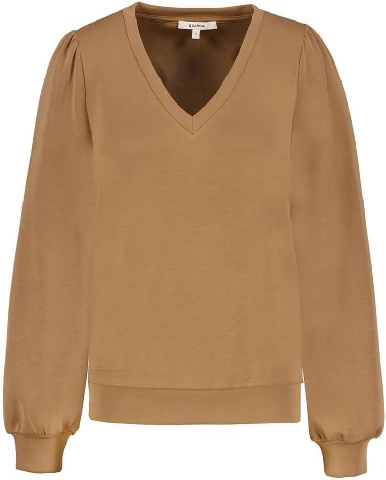 GARCIA Damen Sweatshirt M Golden Brown, M Golden Brown