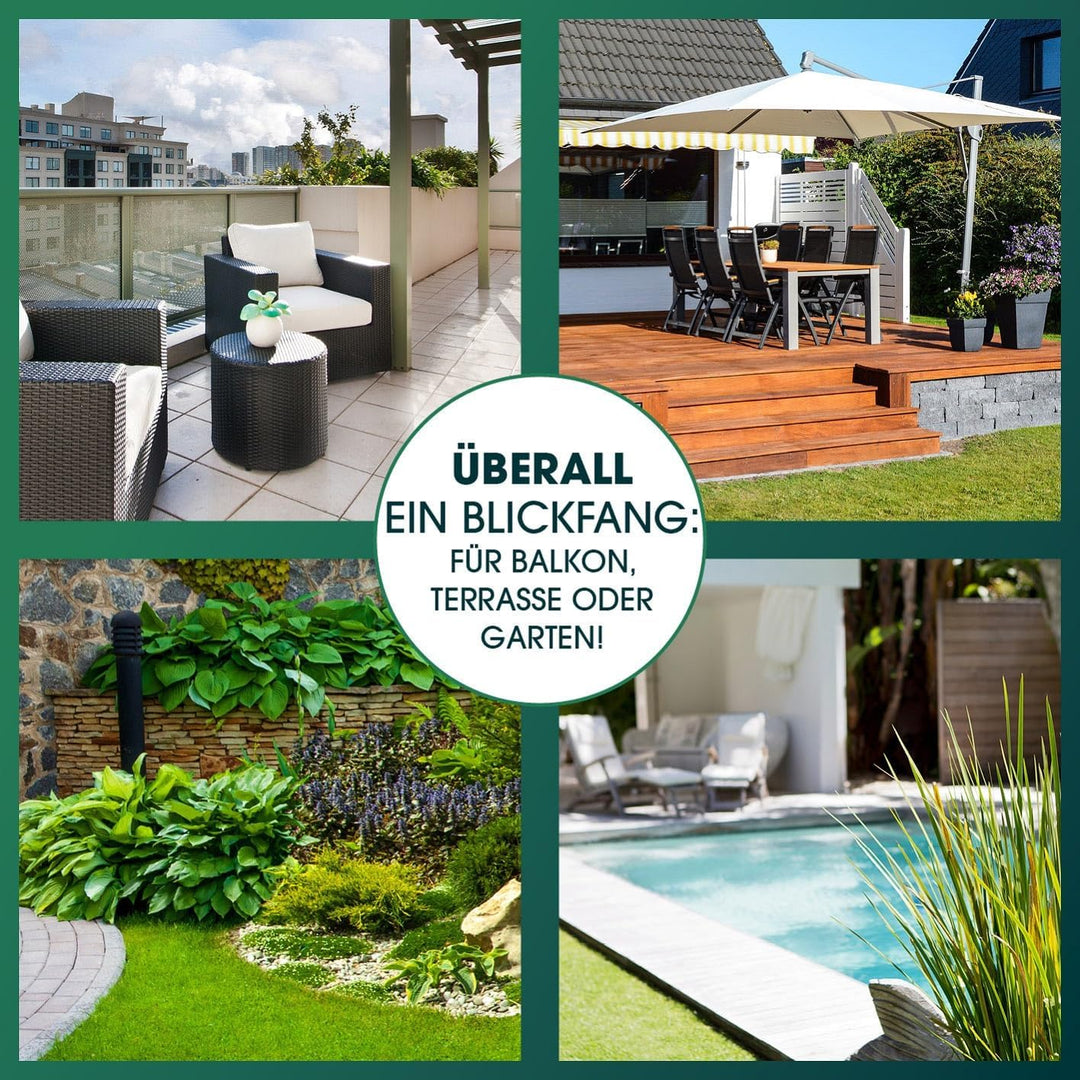 EASYmaxx Solar-Deko-Stein mit Farbwechsel | Moderne Aussen-Gartenleuchte mit Fernbedienung | Solar-K