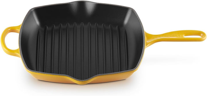 Le Creuset Signature Gusseisen-Grillpfanne, Quadratisch, 26 cm, Für alle Herdarten inkl. Induktion g