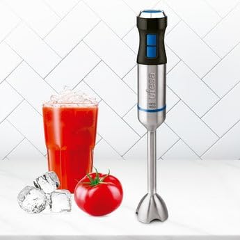 Ufesa BP4762 Vario 1450 Max Stabmixer, Leistung 1400 W, 20 Geschwindigkeiten + Turbo, Edelstahlgehäu