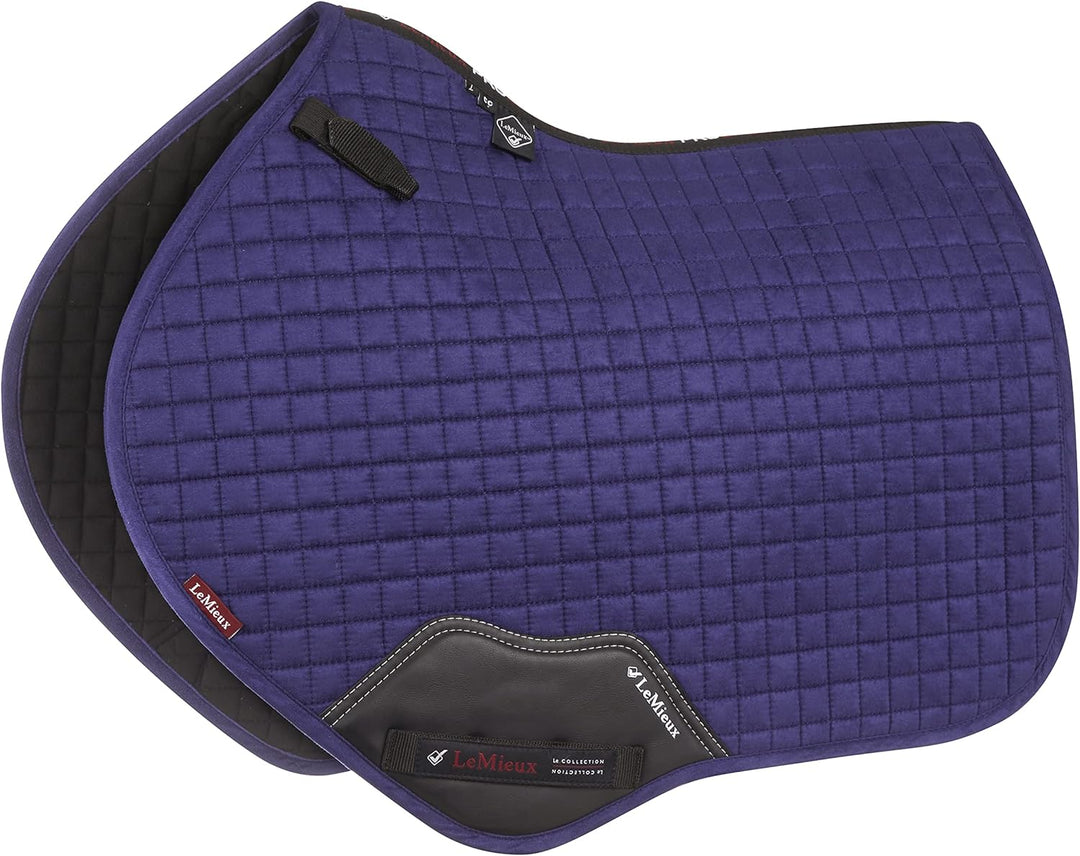 LeMieux Prosport Cotton Close Contact Square Schabracke S/M Tintenblaues Wildleder, quadratisch, S/M