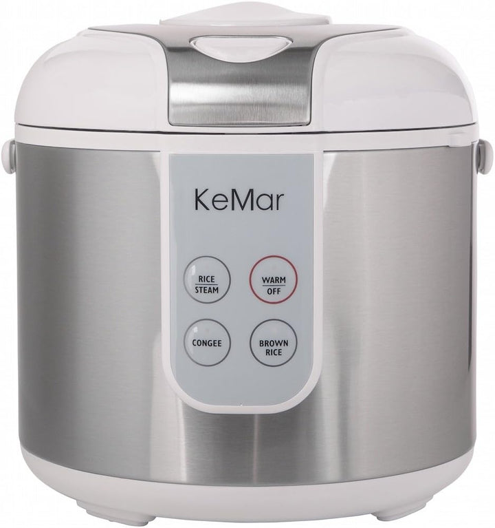KeMar Kitchenware KRC-130 digitaler Reiskocher, BPA-frei, Brauner Reis, Naturreis, Dampfgarer, Titan