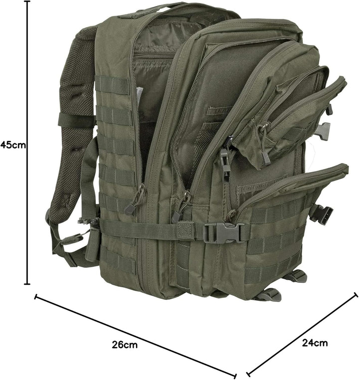 bw-online-shop US Cooper Assault Rucksack Medium - 25 Liter Oliv, Medium - 25 Liter Oliv