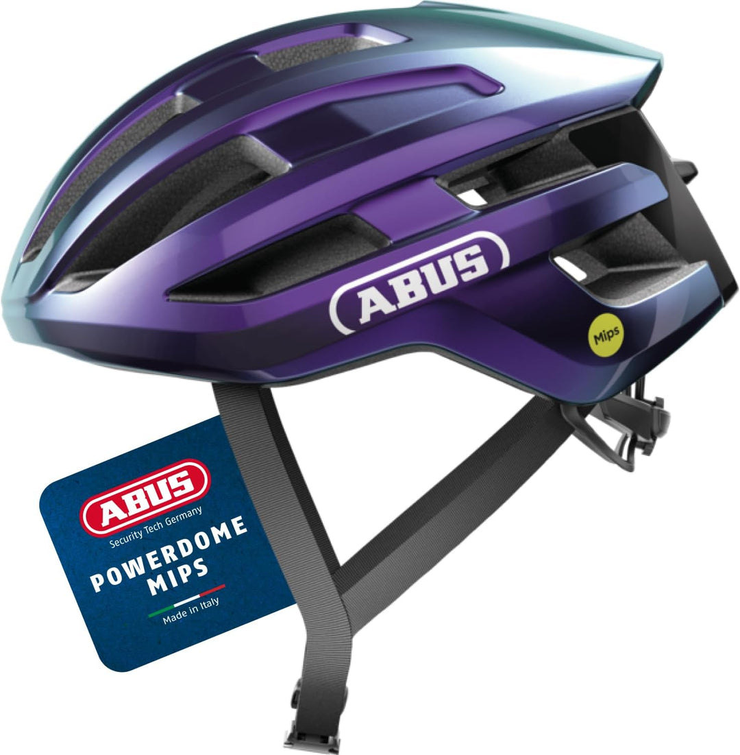 ABUS Rennradhelm PowerDome MIPS - leichter Fahrradhelm mit cleverem Belüftungssystem und Aufprallsch
