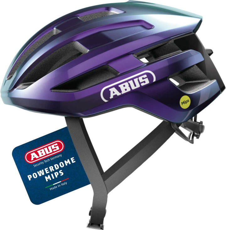 ABUS Rennradhelm PowerDome MIPS - leichter Fahrradhelm mit cleverem Belüftungssystem und Aufprallsch