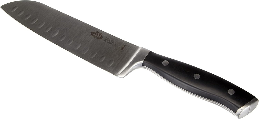 BALLARINI Savuto Nero Santokumesser, Klingenlänge 18 cm, Deutscher Edelstahl, Ergonomischer Kunststo