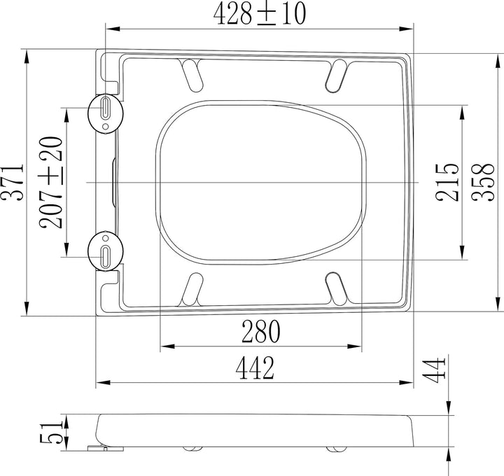Grünblatt WC Sitz 515205 passend zu Duravit Vero, Absenkautomatik und abnehmbar zur Reinigung, Hochw
