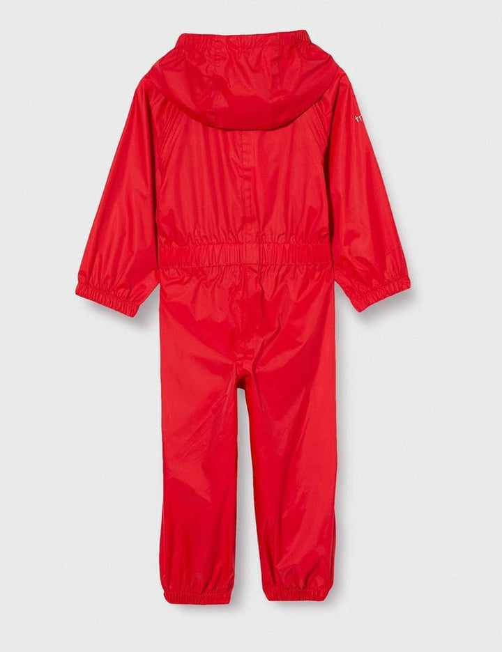 Trespass Unisex Kinder Knopf Wasserdichter Regenanzug mit Kapuze 18-24 Monate Rot, 18-24 Monate Rot