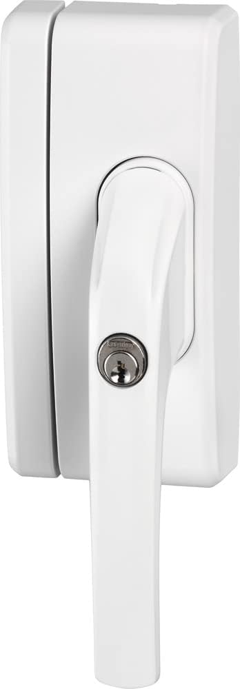 ABUS Fenstergriff-Schloss FO400A AL0125 - Fenstergriffsicherung mit Zusatzschloss und Alarmfunktion,
